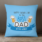 Yoosh Happy Father's Day To The Best Dad - 40 x 40 cm Cushion - Cushions & Covers - British D'sire