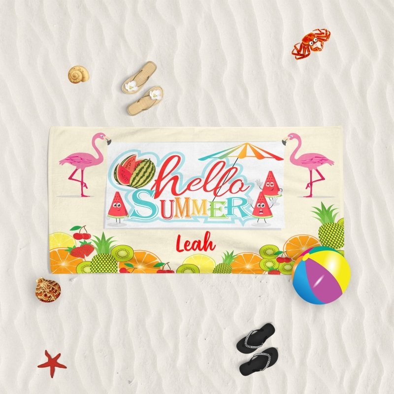 Yoosh Hello Summer - Beach Towel - Towels - British D'sire