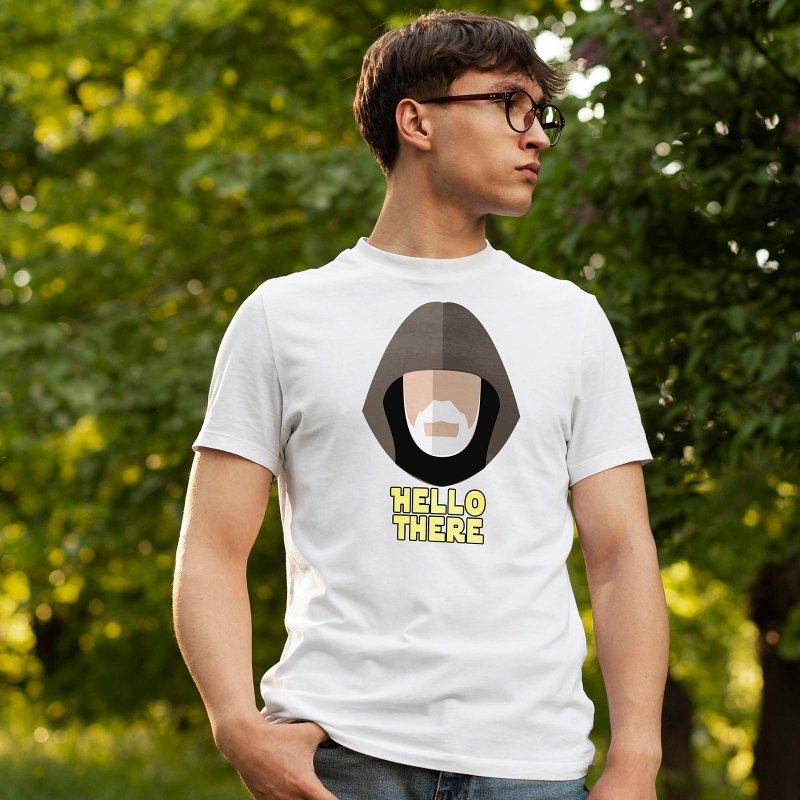 Yoosh Hello There Star Wars Inspired T-Shirt - Mens T-Shirts & Shirts - British D'sire