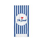 Yoosh I Heart The Beach Blue Striped - Beach Towel - Towels - British D'sire