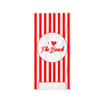 Yoosh I Heart The Beach Red Striped - Beach Towel - Towels - British D'sire