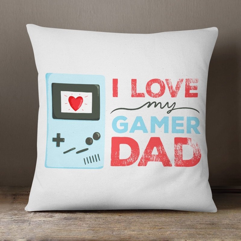 Yoosh I Love My Gamer Dad - 40 x 40 cm Cushion - Cushions & Covers - British D'sire
