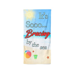 Yoosh It's So Bracing By The Sea - Beach Towel - Bathroom Linens - British D'sire