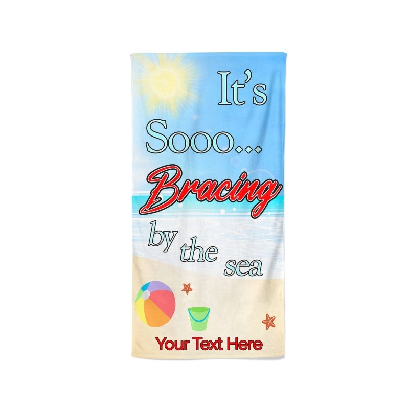 Yoosh It's So Bracing By The Sea - Beach Towel Secondary image