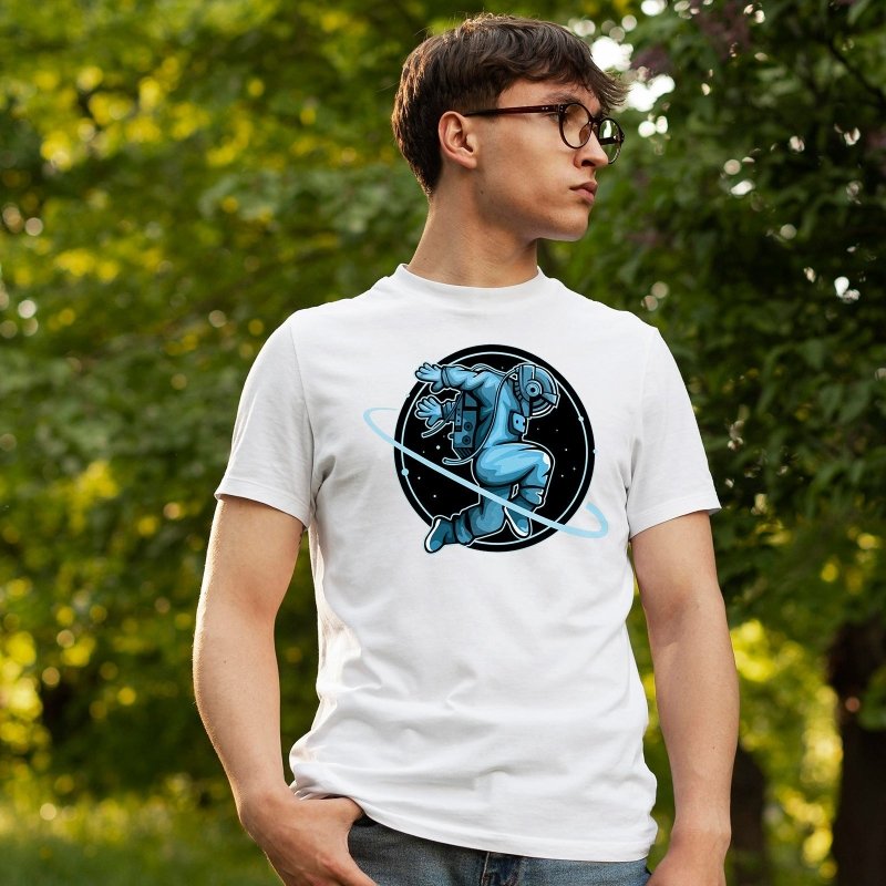 Yoosh Jumping Astronaut T-Shirt - Mens T-Shirts & Shirts - British D'sire Main image