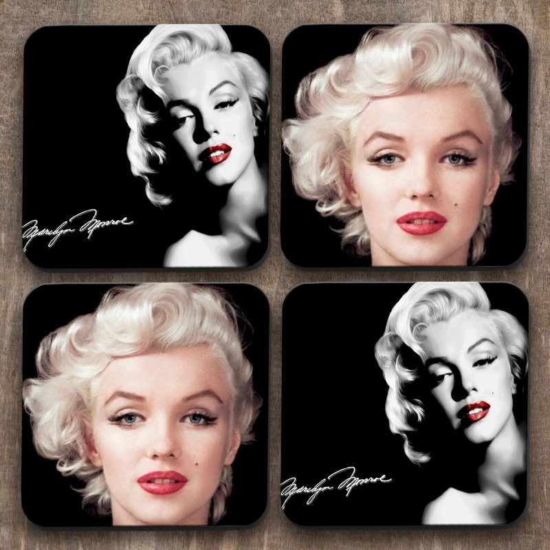 Yoosh Marilyn Monroe x 4 Coasters - Kitchen Tools & Gadgets - British D'sire