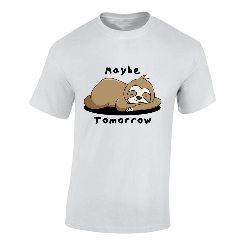 Yoosh Maybe Tomorrow Sloth T-Shirt - Mens T-Shirts & Shirts - British D'sire