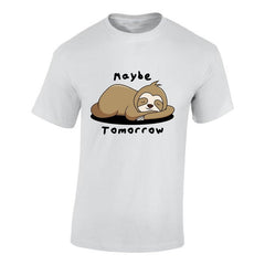 Yoosh Maybe Tomorrow Sloth T-Shirt - Mens T-Shirts & Shirts - British D'sire