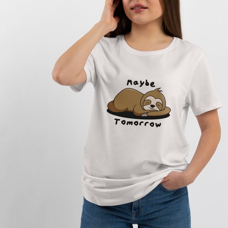 Yoosh Maybe Tomorrow Sloth T-Shirt - Mens T-Shirts & Shirts - British D'sire Main image