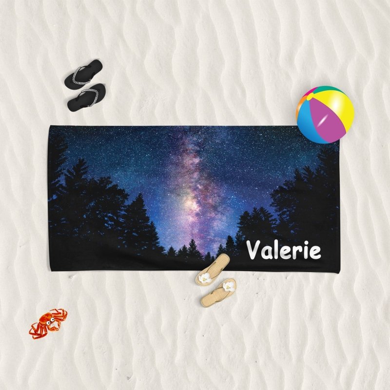 Yoosh Milky Way At Night - Beach Towel - British D'sire