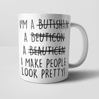 Yoosh Misspelled Beautician Mug - M007 - Glasswares & Drinkwares - British D'sire