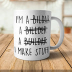 Yoosh Misspelled Builder Mug - M003 - Glasswares & Drinkwares - British D'sire