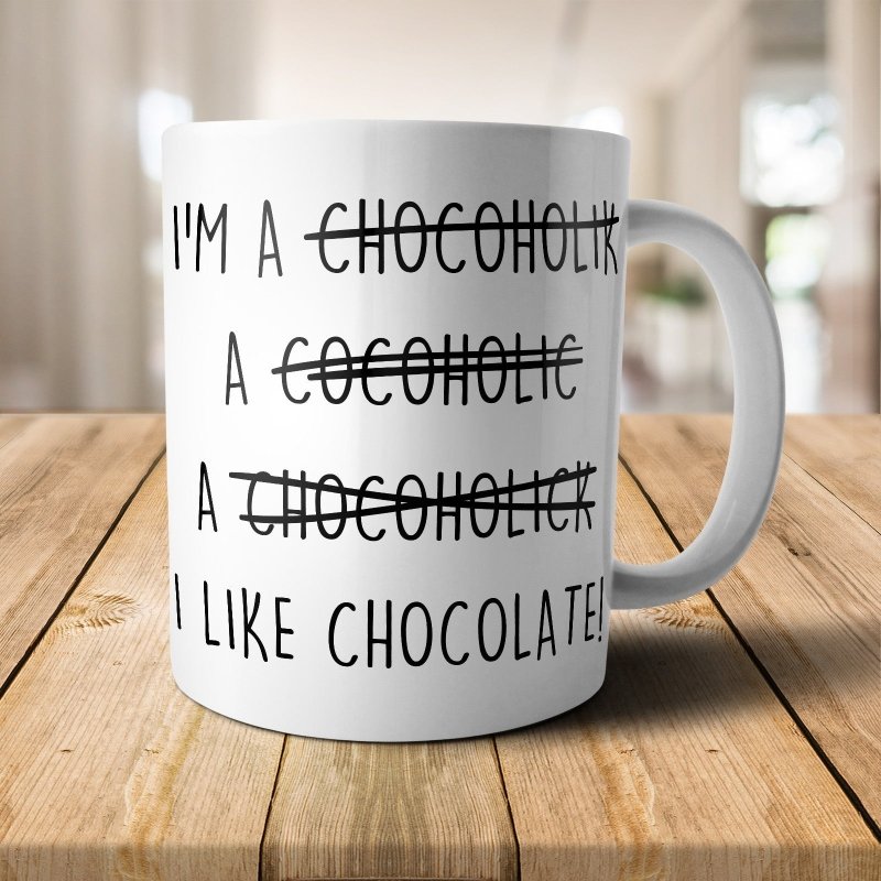 Yoosh Misspelled Chocoholic Mug - M004 - Glasswares & Drinkwares - British D'sire