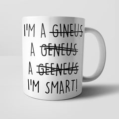 Yoosh Misspelled Genius Mug - M006 - Glasswares & Drinkwares - British D'sire