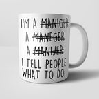 Yoosh Misspelled Manager Mug - M009 - Glasswares & Drinkwares - British D'sire