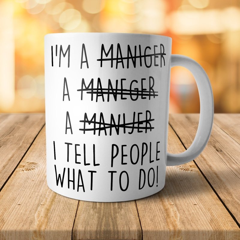 Yoosh Misspelled Manager Mug - M009 - Glasswares & Drinkwares - British D'sire Main image