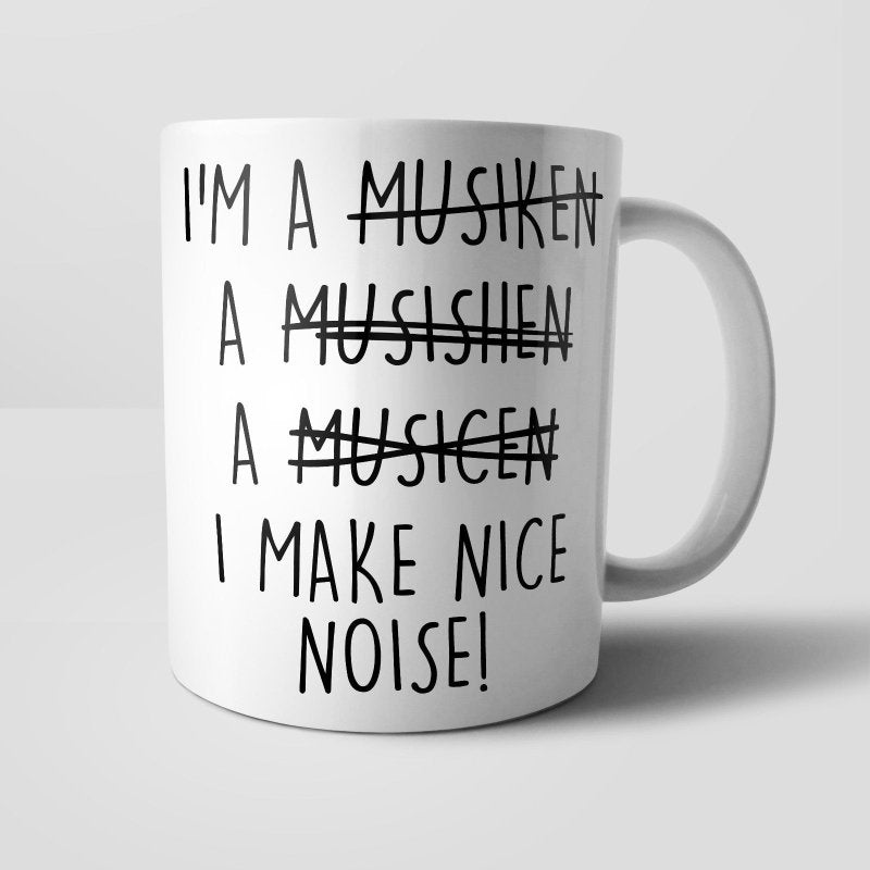 Yoosh Misspelled Musician Mug - M010 - Glasswares & Drinkwares - British D'sire