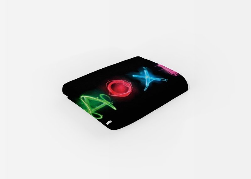 Yoosh Neon PlayStation Buttons - Beach Towel - British D'sire