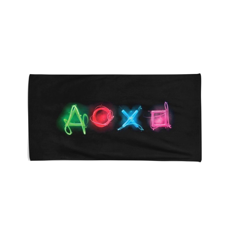 Yoosh Neon PlayStation Buttons - Beach Towel - British D'sire