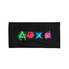 Yoosh Neon PlayStation Buttons - Beach Towel - British D'sire