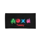 Yoosh Neon PlayStation Buttons - Beach Towel - British D'sire