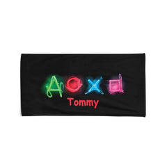 Yoosh Neon PlayStation Buttons - Beach Towel - British D'sire