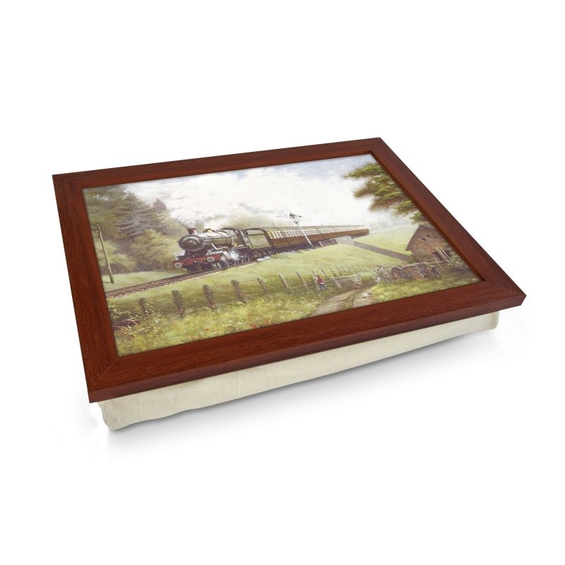 Yoosh Old Acquaintances GWR Hall Class Marwell Hall Steam Train Lap Tray Secondary image