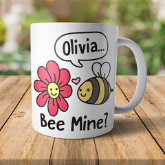 Yoosh Personalised Bee Mine Mug - M031 - Glasswares & Drinkwares - British D'sire