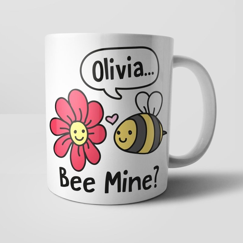 Yoosh Personalised Bee Mine Mug - M031 - Glasswares & Drinkwares - British D'sire