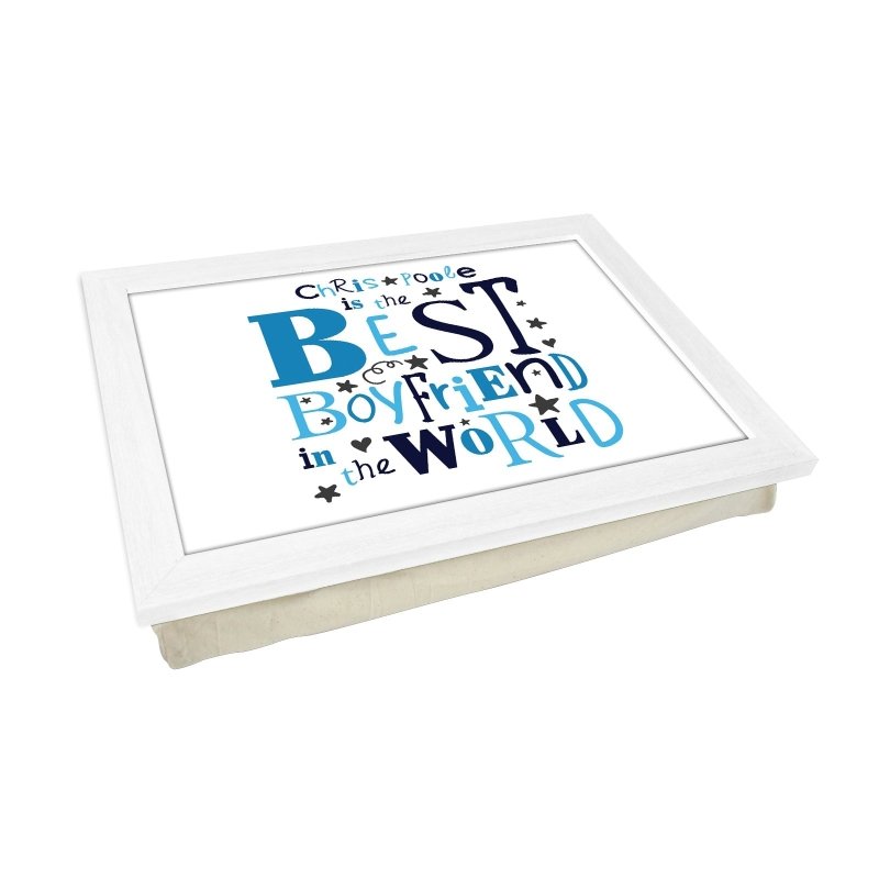 Yoosh Personalised Best Boyfriend In The World Lap Tray - L0481 - Kitchen Tools & Gadgets - British D'sire Main image