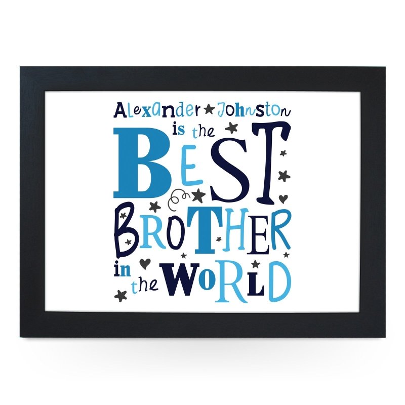 Yoosh Personalised Best Brother In The World Lap Tray - L0482 - Kitchen Tools & Gadgets - British D'sire