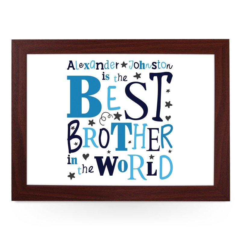 Yoosh Personalised Best Brother In The World Lap Tray - L0482 - Kitchen Tools & Gadgets - British D'sire