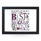 Yoosh Personalised Best Daughter In The World Lap Tray - L0484 - Kitchen Tools & Gadgets - British D'sire