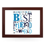 Yoosh Personalised Best Friend In The World Blue Lap Tray - L0485 - Kitchen Tools & Gadgets - British D'sire