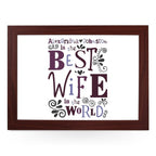 Yoosh Personalised Best Wife In The World Lap Tray - L0496 - Kitchen Tools & Gadgets - British D'sire