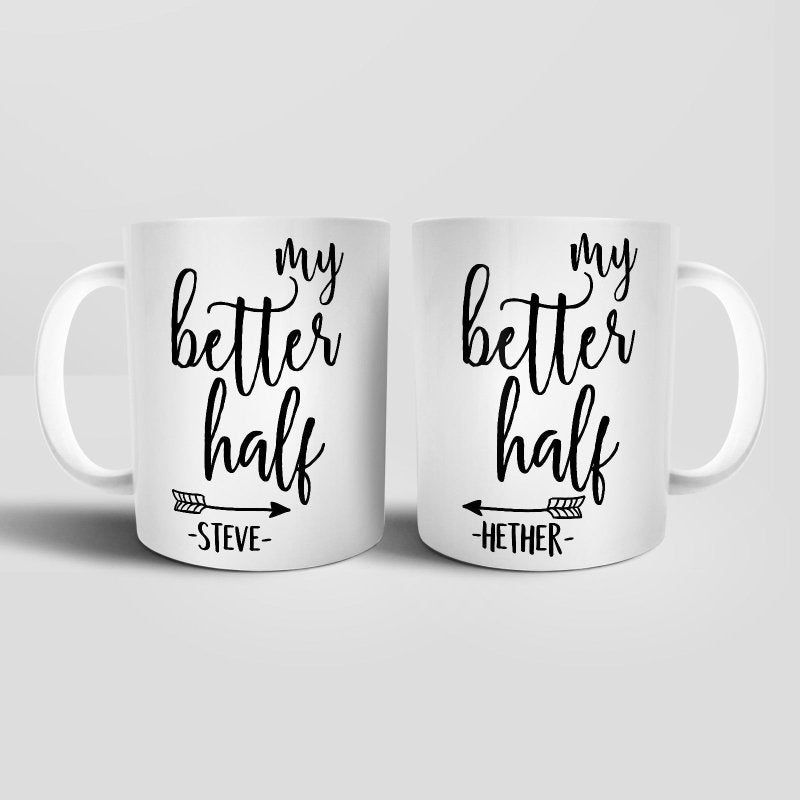 Yoosh Personalised My Better Half Mug Set - M030 Secondary image