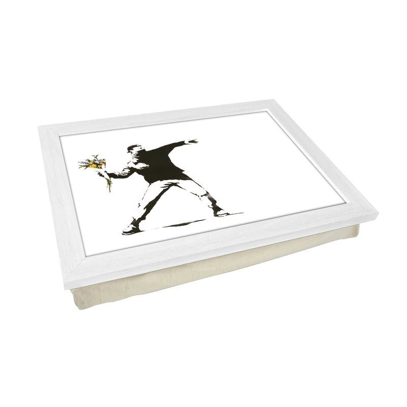 Yoosh Personalize Banksy Bouquet Grenade Lap Tray - Kitchen Tools & Gadgets - British D'sire