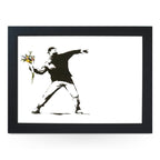 Yoosh Personalize Banksy Bouquet Grenade Lap Tray - Kitchen Tools & Gadgets - British D'sire