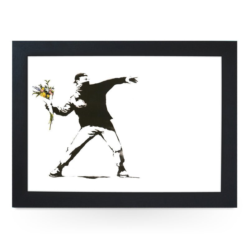Yoosh Personalize Banksy Bouquet Grenade Lap Tray - Kitchen Tools & Gadgets - British D'sire