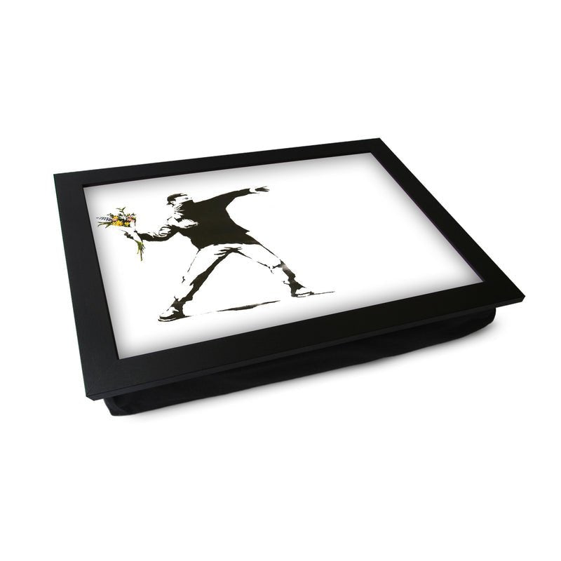 Yoosh Personalize Banksy Bouquet Grenade Lap Tray - Kitchen Tools & Gadgets - British D'sire