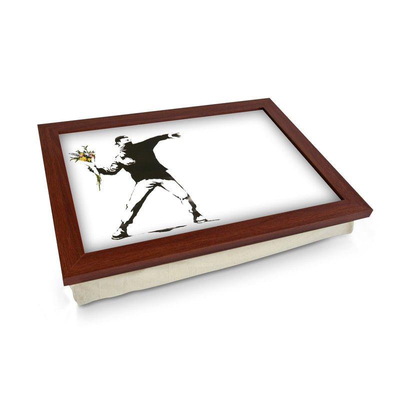 Yoosh Personalize Banksy Bouquet Grenade Lap Tray - Kitchen Tools & Gadgets - British D'sire