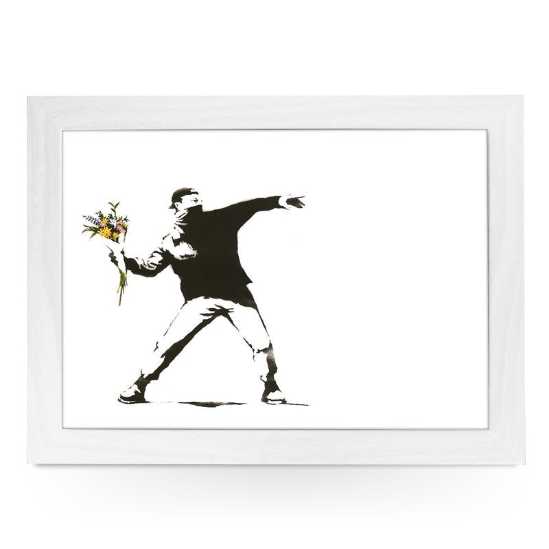 Yoosh Personalize Banksy Bouquet Grenade Lap Tray - Kitchen Tools & Gadgets - British D'sire