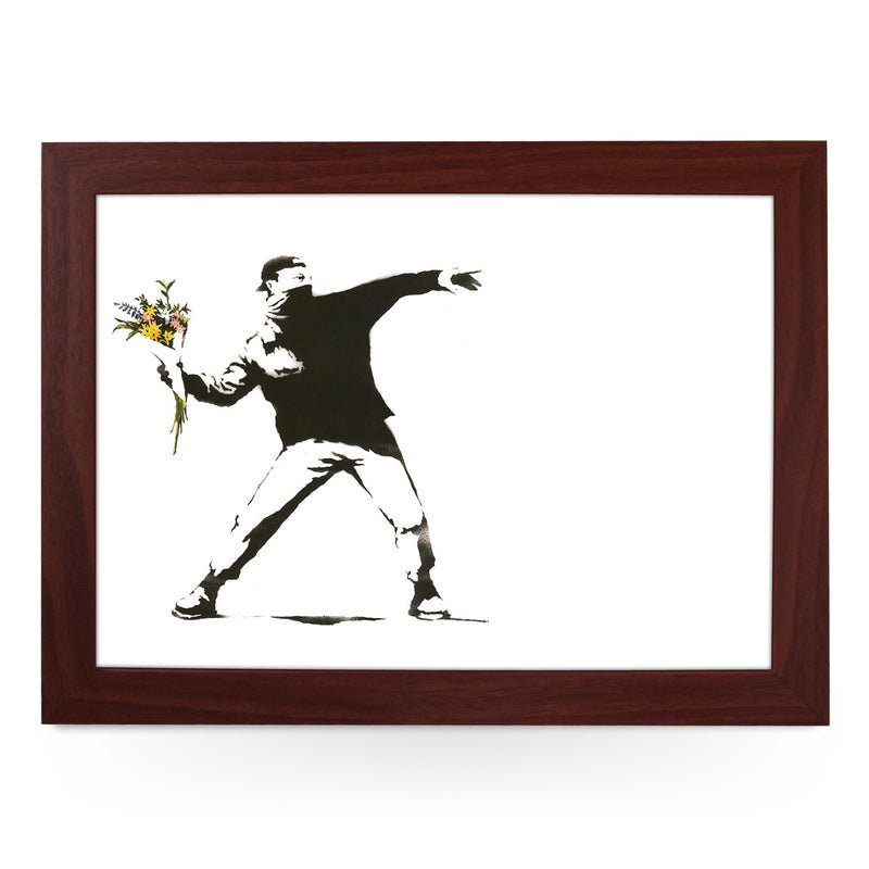 Yoosh Personalize Banksy Bouquet Grenade Lap Tray - Kitchen Tools & Gadgets - British D'sire