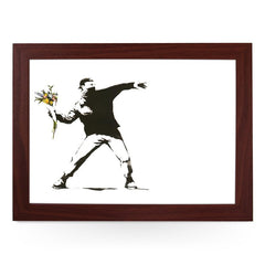 Yoosh Personalize Banksy Bouquet Grenade Lap Tray - Kitchen Tools & Gadgets - British D'sire