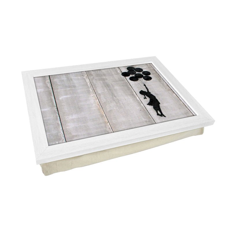 Yoosh Personalize Banksy Flying Ballon Girl Lap Tray - Kitchen Tools & Gadgets - British D'sire