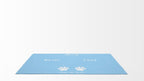 Yoosh Pet Food Floor Mat - Paws Go Here- Light Blue - Personalised Name - Floor Mats - British D'sire