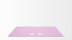Yoosh Pet Food Floor Mat - Paws Go Here- Pink - Personalised Name - Floor Mats - British D'sire