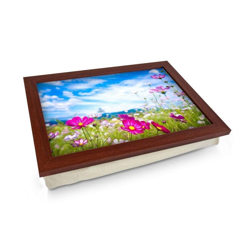 Yoosh Pink Cosmos in Field Lap Tray - L0432 - Kitchen Tools & Gadgets - British D'sire Main image