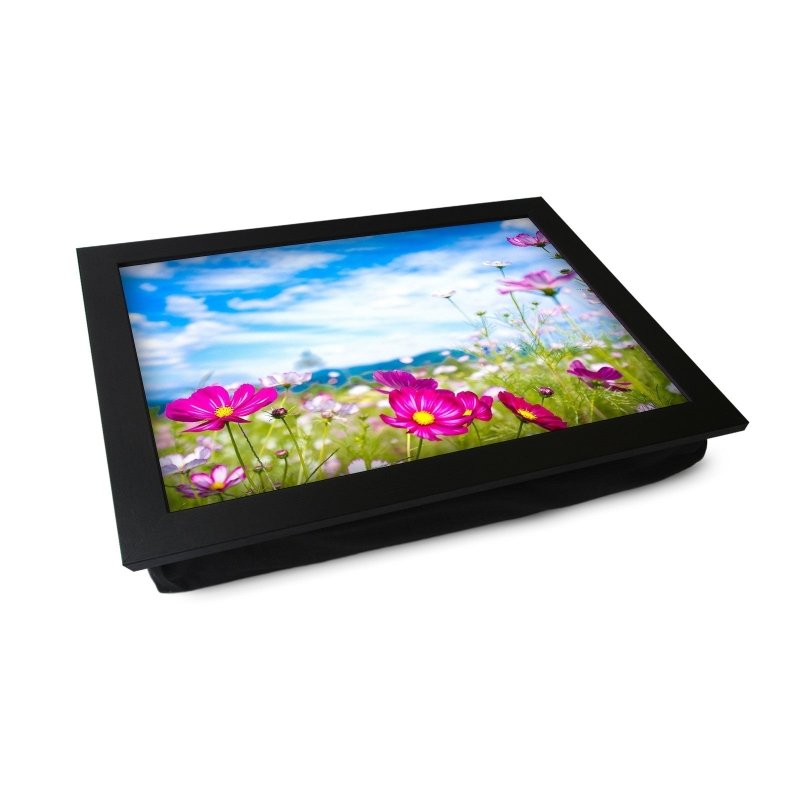 Yoosh Pink Cosmos in Field Lap Tray - L0432 Secondary image