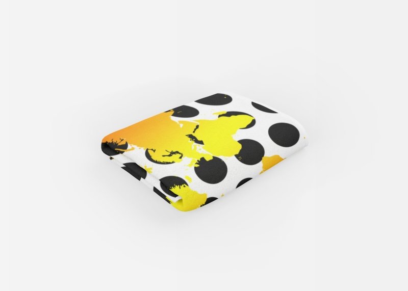 Yoosh Polka Dot World Map - Beach Towel - British D'sire